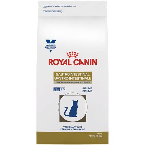 Specially formulated to assist in the management of gastrointestinal disease in cats requiring a higher energy density. Royal Canin Veterinary Diet Feline Gastrointestinal Fiber ...