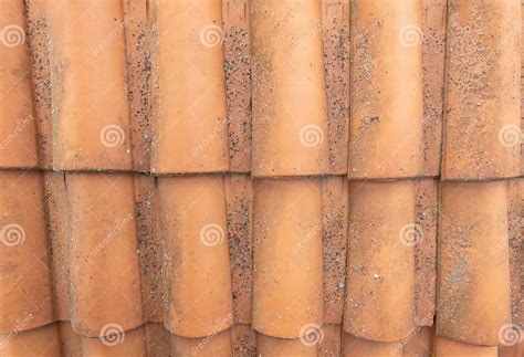 Roofing Texture Background Red Corrugated Tile Element Of Roof Tiles