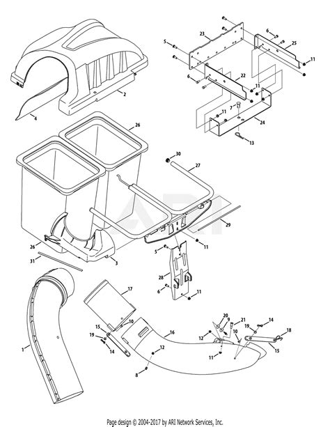 Mtd 19a70001799 24919 Twin Rear Bagger 2009 Parts Diagram For