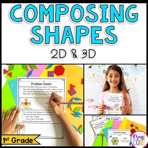 Composing Shapes 2d And 3d 1st Grade Math Magicore