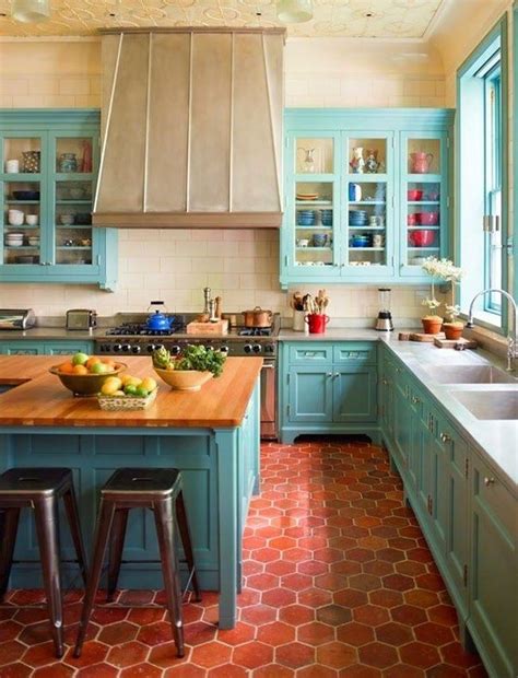 Which Color Combinations Of Kitchen Cabinets Goes Well With Red Floor