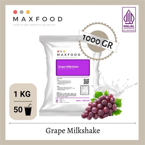 Jual Maxfood Grape Milkshake Bubuk Minuman Milkshake Rasa Anggur 1