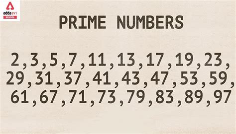 All Prime Numbers From 1 To 100 List Trick Chart