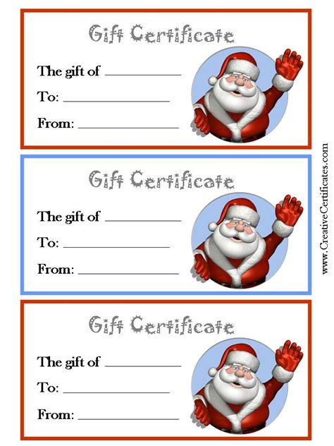 5 Best Images Of Christmas Printable T Certificates Christmas T