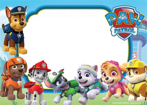 Paw patrol printables for birthday. FREE Printable Paw Patrol Invitation Templates - Lookout ...