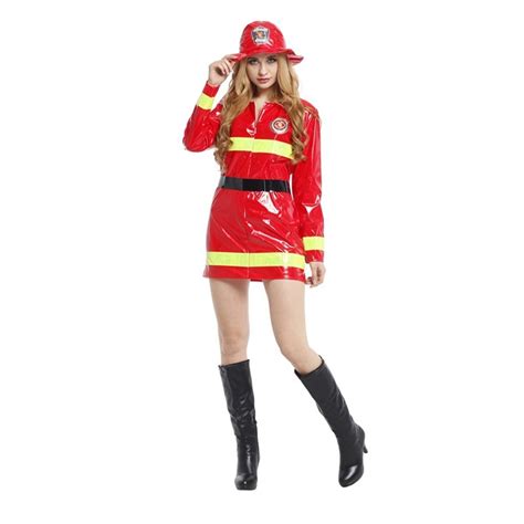 adult firefighter fireman firewoman halloween fancy dress costume in sexy costumes from novelty