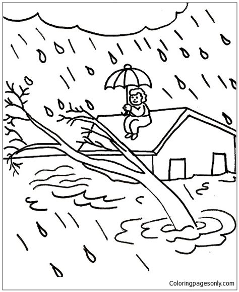 Natural Disasters Coloring Page Free Printable Coloring Pages