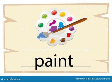 Wordcard Template For Word Paint Stock Vector Illustration Of