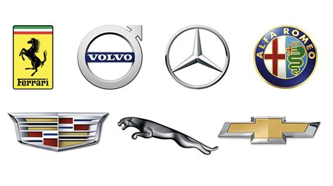List Of American Car Brands Symbols Logos Decal Set