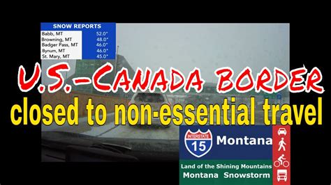 Us Canada Border Closed To Non Essential Travel Youtube