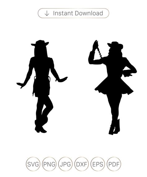 Drill Dance Team Silhouettes Svgpngepsdxf Vinyl Ready Etsy