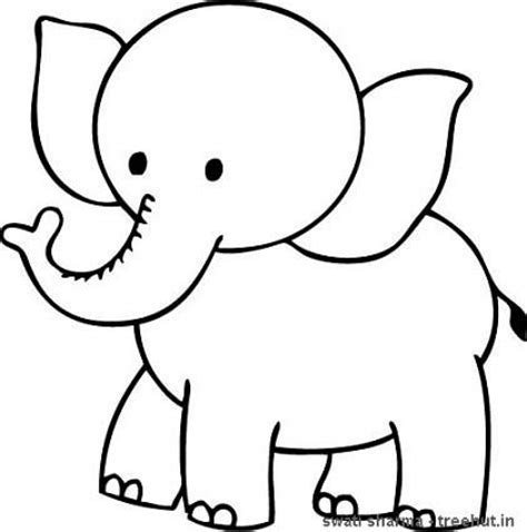 Cute Elephant Preschool Coloring Pages Kids Printable