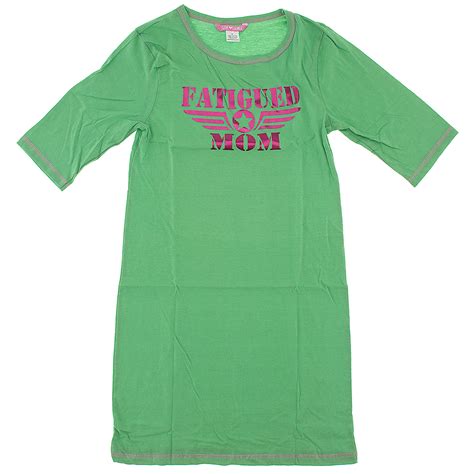 Green Fatigued Mom Nightgown For Women Womens