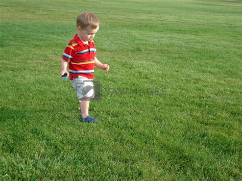 Royalty Free Image Little Boy Walking On Green Grass By Gilmourbto2001