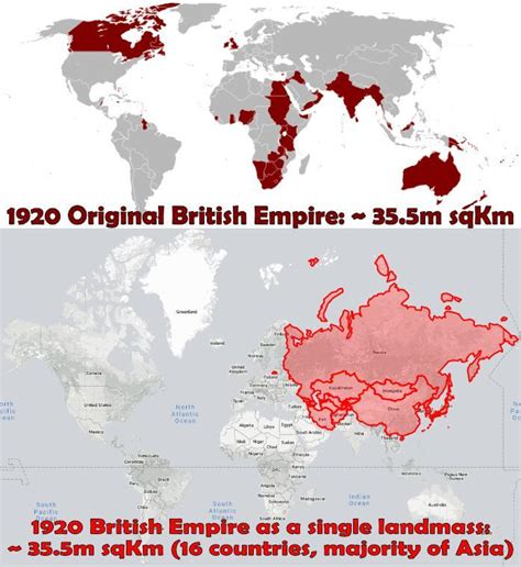 The Amount Of Area The British Empire Controlled Maps On The Web