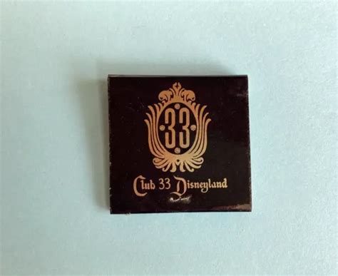 Vintage Rare Disneyland Club 33 Matchbook Unused 949 Picclick