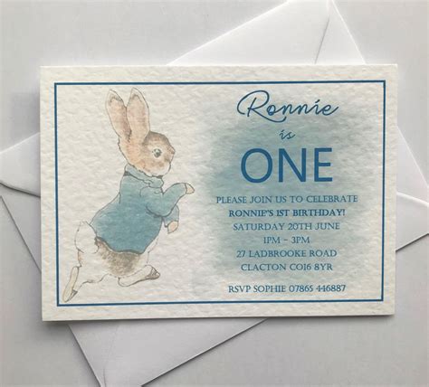 Möbel And Wohnen 10 X Personalised Peter Rabbit Birthday Party Invites