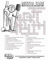 Printable Crossword Games Kids Dental Puzzles Care Answers Puzzle Coloring Pages Learning Activities Toys Colouring Clipart sketch template