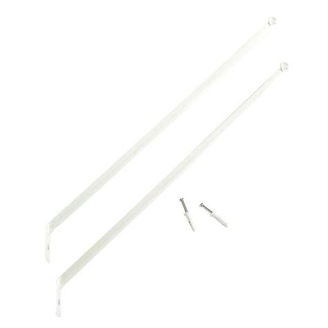 Closetmaid 12 In X 1 In White Shelving Support Bracket 2 Pack 76606