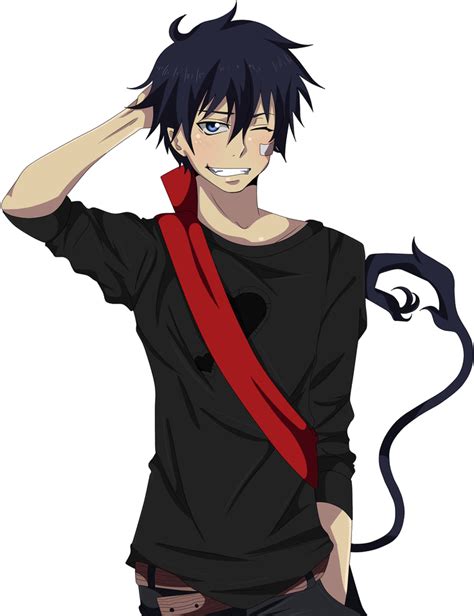 Download Rin Okumura Smiling Rin Blue Exorcist Png Png Image With No