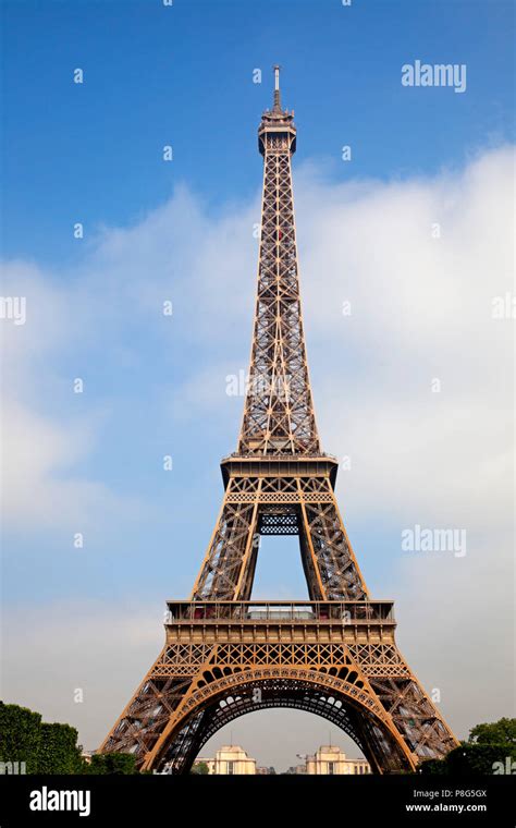 Eiffel Tower Champ De Mars Paris France Europe Stock Photo Alamy