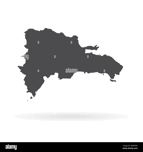 Mapa Vectorial República Dominicana Ilustración Vectorial Aislada
