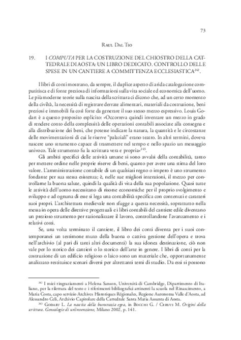 (PDF) I COMPUTA PER LA COSTRUZIONE DEL CHIOSTRO DELLA CATTEDRALE in B ...