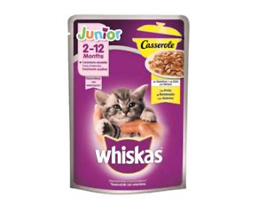 Diets may contain boiled hamburger or chicken. Whiskas Junior Baby Cats Chicken Jelly Casserole Pet Cat ...
