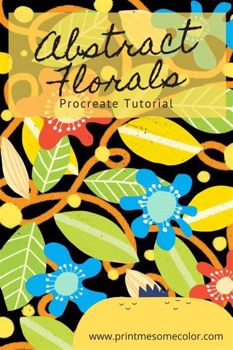 Procreate Tutorial - Abstract floral Illustration - Print ...