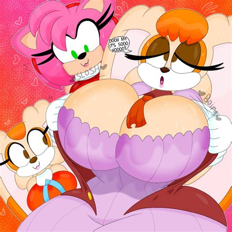Rule 34 3barts 3girls Amy Rose Anthro Big Breasts Breasts Cleavage