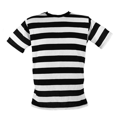 Nyc Short Sleeve Punk Goth Emo Mime Stripe Striped T Shirt Black White
