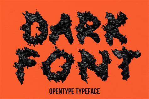 Dark Font Black Splash Typeface