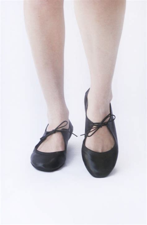 The Drifter Leather Handmade Shoes — Ballet Flats Night In Black