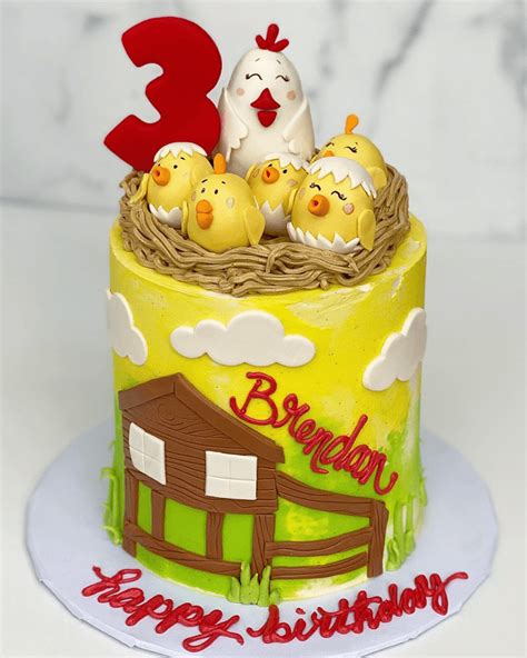 Chicken Birthday Cake Ideas Images Pictures
