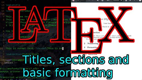 learn latex tutorial 1 basic compiling titles sections formatting and syntax youtube