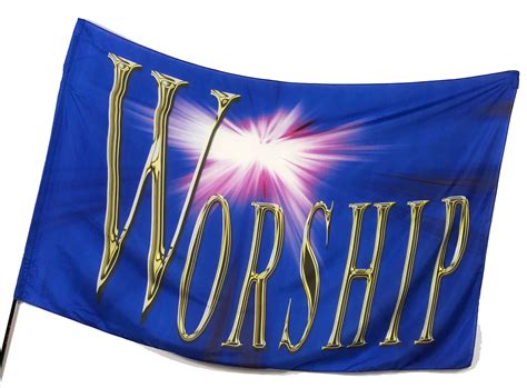 Worship Blue Worship Flag High Praise Banners
