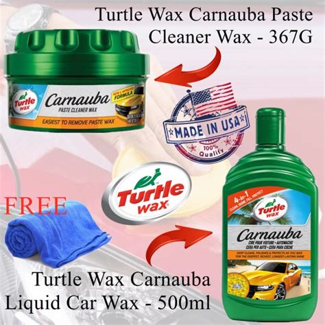 Turtle Wax Carnauba Paste Wax Carnauba Liquid Wax 397g Pgmall