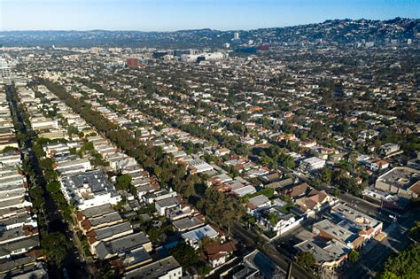 Los Angeles Urban Sprawl Aerial Drone Shot Stock Photo Download Image