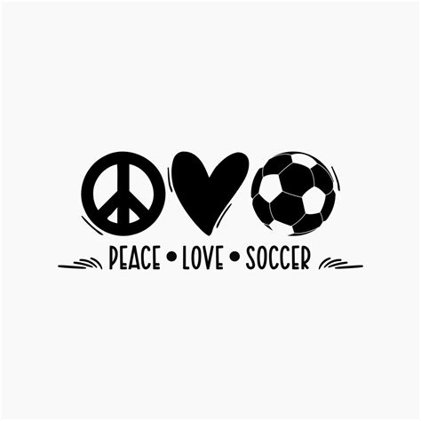 Peace Love Soccer Svg Png Eps Dxf Cut Files Etsy