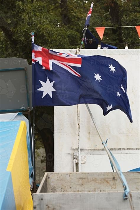 Image Of Australian Flag At Carnival In Melbourne Austockphoto
