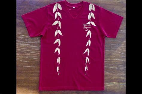 Hand Painted Hawaiian Maile Lei T Shirt Usa Size L Hawaiian Heirloom Lei