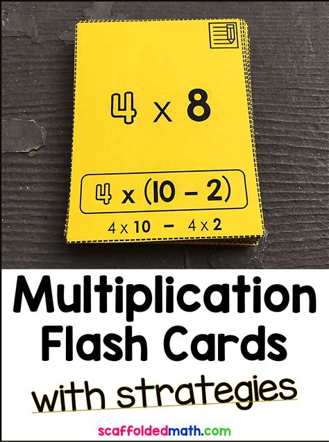 Scaffolded Math And Science Multiplication Flashcards With Strategies