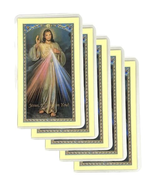 Buy The Chet Of The Divine Mercy Laminated Holy Card Set Of 5 Online At