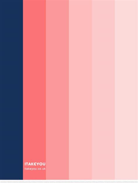 Navy Blue And Coral Color Palette I Take You Wedding Readings