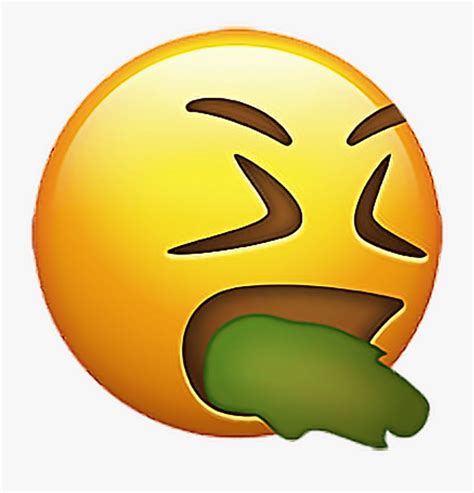 It could be used to express to friends and the face with medical mask emoji appeared in 2010, and now is mainly known as the sick emoji. Emoji Emojisticker Sticker Stickers Sick Smiley Vomit - Vomiting Emoji , Free Transparent ...