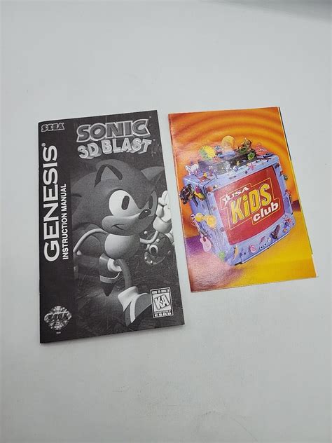 Sonic 3d Blast Sega Genesis 1996 Manual And Insert Only No Game Ebay