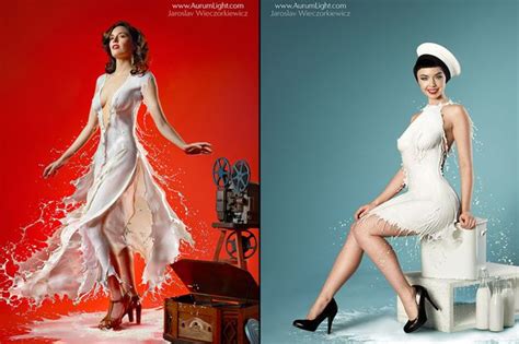 Sexy Models In Milk Dresses Pictures From Jaroslav Wieczorkiewicz Mirror Online