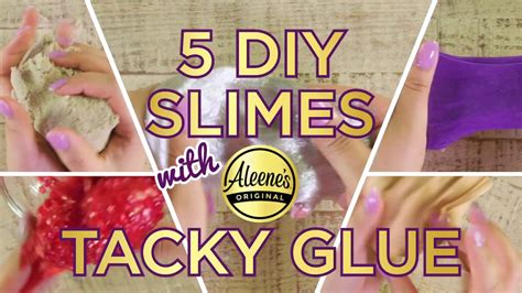 5 Slime Recipes With Aleenes Tacky Glue Youtube
