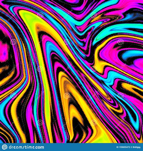 Futuristic Rainbow Colors Liquid Abstract Stock Illustration