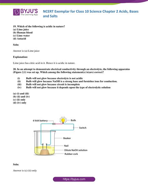 Ncert Exemplar Class 10 Science Solutions Chapter 2 Download Pdf For
